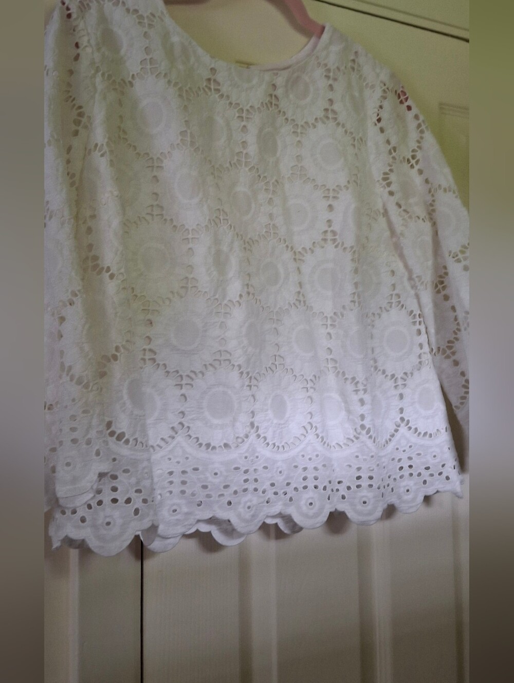 Lilly Pulitzer Pinwheel White Cotton Eyelet Top
